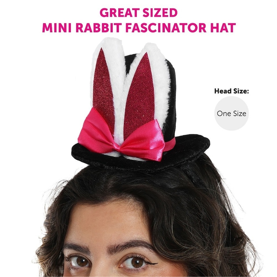 image 1 of Mini Rabbit Costume Set - Hat & Clock | Black | One Size