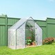 image 9 of Outsunny Portable Walk-in PVC Greenhouse w Zipped Door for Flowers Plant