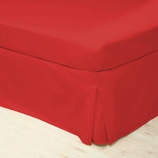Belledorm Easycare Percale Platform Valance - Red - Kingsize