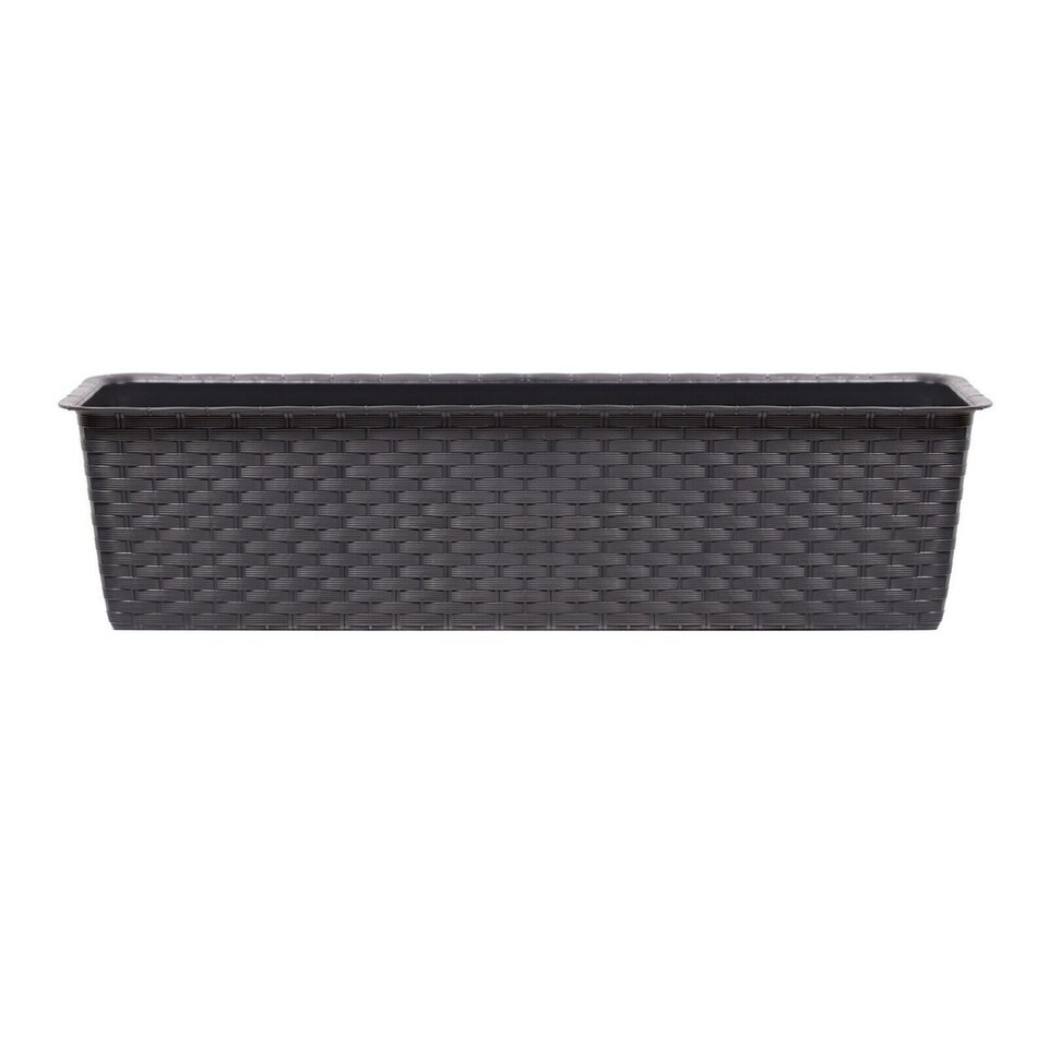 image 1 of Ratolla Rattan Balcony Planter - 14.5x78.3x17.3 cm | Brown | Brown & Set of 1 | 1