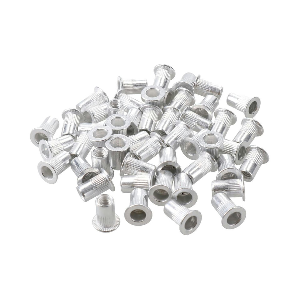 image 1 of M4 4mm Alu Nut Serts Riveting Nuts Rivet Threaded Inserts Blindnut Rivnut 100pc