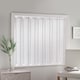 image 2 of White Plain Textured Voile Louvre Vertical Pleated Window Blind Panel - 72" x 36"