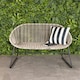 image 3 of Charles Bentley Zanzibar 2 Seater Outdoor Garden Patio Bench - Grey