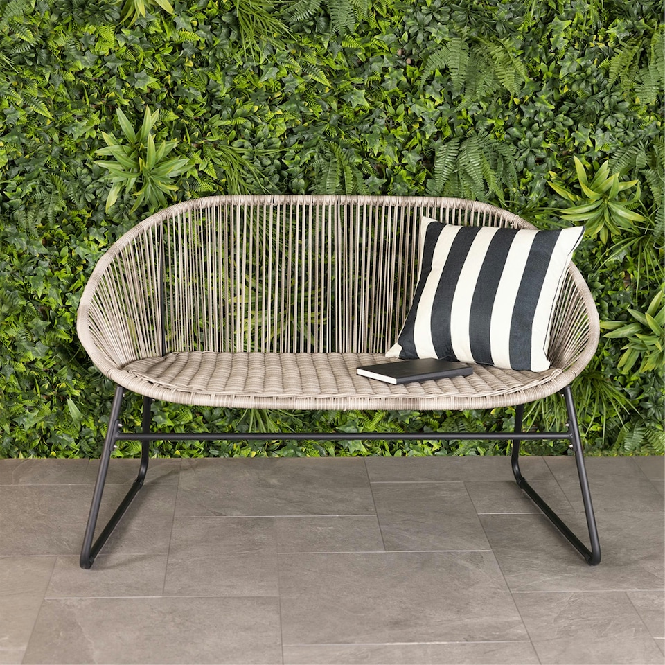 image 1 of Charles Bentley Zanzibar 2 Seater Outdoor Garden Patio Bench - Grey