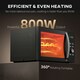 image 6 of HOMCOM 23L 800W Microwave Oven with Digital Display, Auto Cook, Black