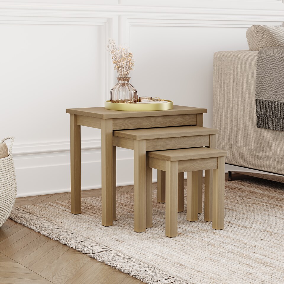 image 1 of Vida Designs Ashton Nest of Tables 3 Piece Set Nesting Sofa Bedside Side Table