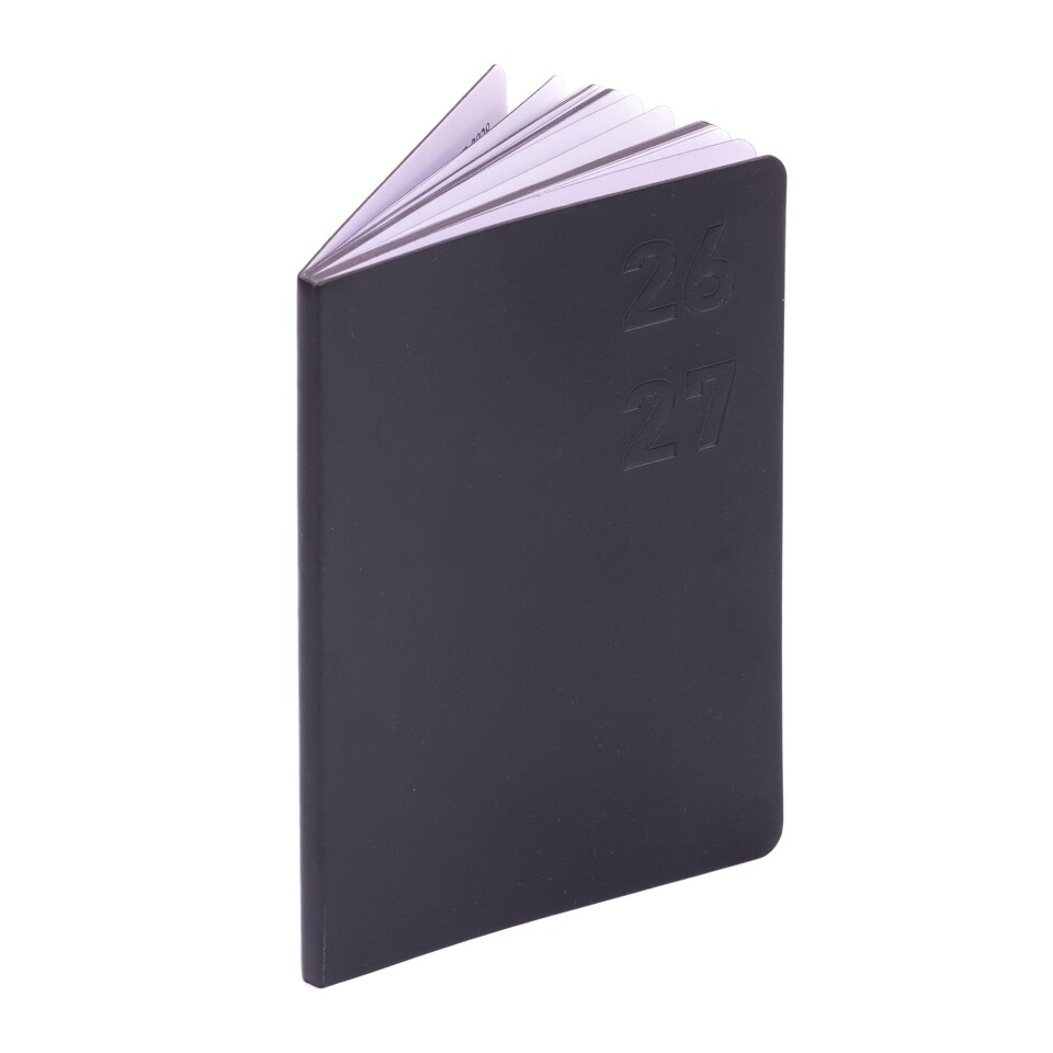 image 1 of 2026 - 2027 Academic Diary A5 Week to View - Mid Year Planner August 2026 to July 2027 - Softcover Felix - Term Dates Notes Timetable | Black | Black