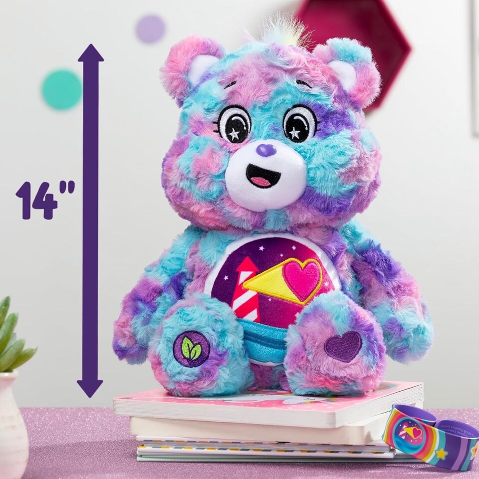 image 1 of Care Bears 35cm Colour Splash Loveshine Bear