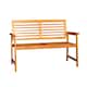 image 1 of Waimea 2 Seater Outdoor Wooden Garden Bench Brown