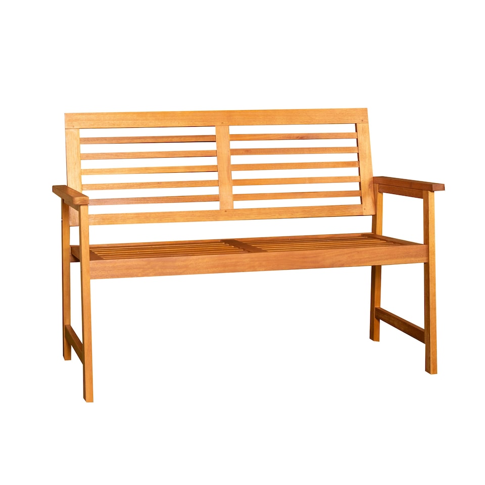image 1 of Waimea 2 Seater Outdoor Wooden Garden Bench Brown