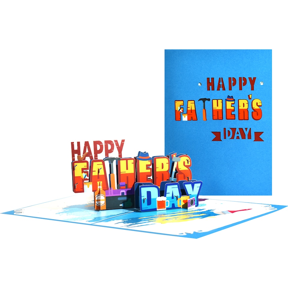 image 1 of Artist Dad Color Splash 3D Pop-Up Father’s Day Card