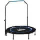 image 1 of HOMCOM 40" Foldable Mini Fitness Trampoline w/ Foam Handle, Blue