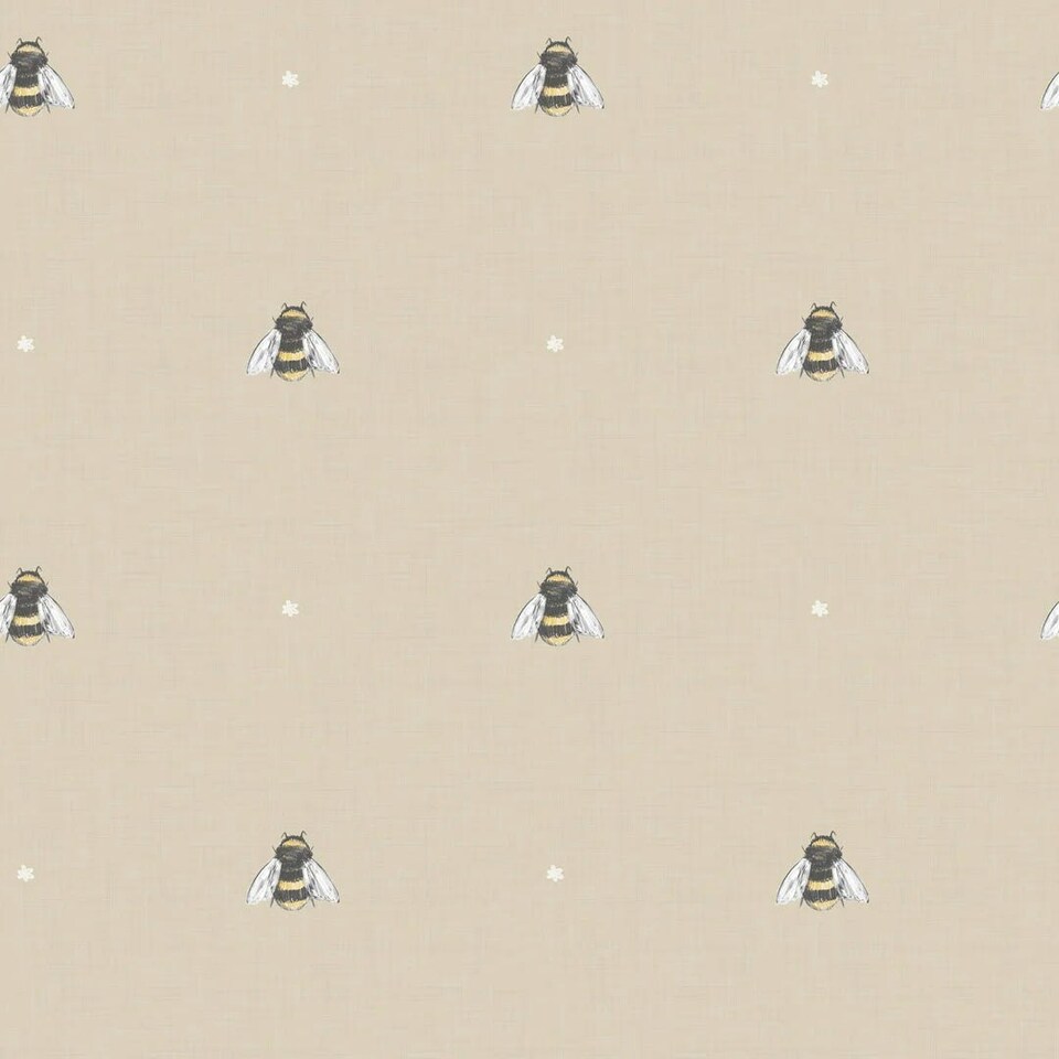 Sample of Bumble Bee wallpaper in natural Multi
