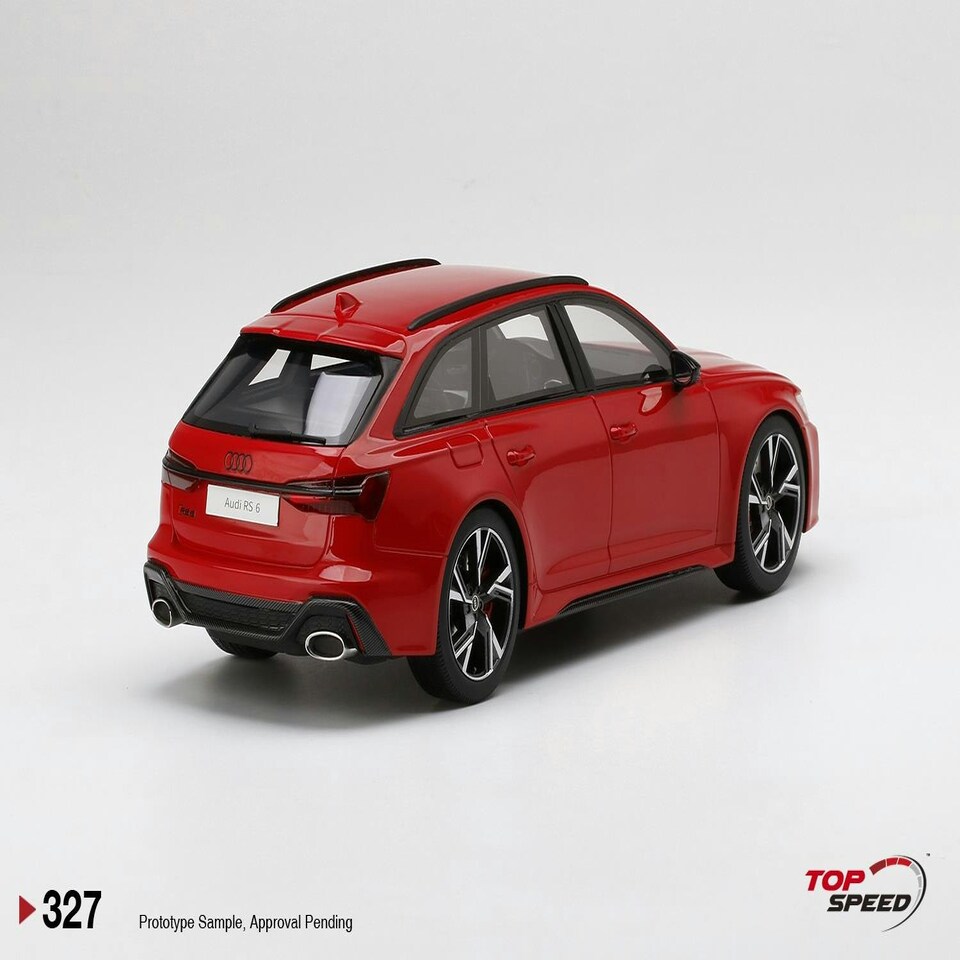 image 1 of Audi RS6 Avant Carbon Black Tango Red 1:18 Scale TSM TS0327