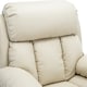 image 5 of Chester Dual Motor Rise Recliner Heat and Massage Bonded Leather Chair (Cream)