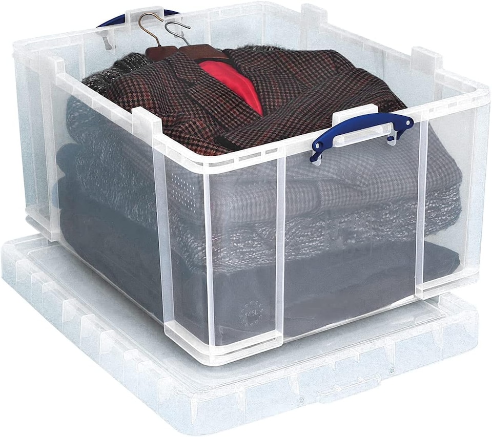 Really Useful Box Plastic Storage 145 Litre Clear
