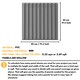 image 2 of NOVECRAFTO Decorative 3D Wall Panels (50cm x 50cm) 3D Fluted Line Design PVC Cladding Panel