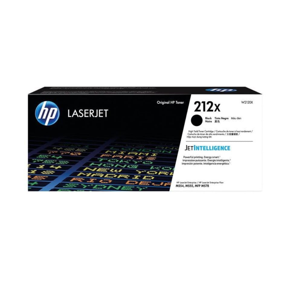HP Black High Yield Toner Cartridge High Yield 13K pages W2120X HP Colour LaserJet Enterprise M555 / M554 / M578 series - W2120X N/A