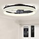 image 1 of HOMCOM Ceiling Fan with Light and & App Control, 6 Speed, 50 cm | Black | Black, Transparent, Smoky Grey | 50 x 50 x 13.8 cm
