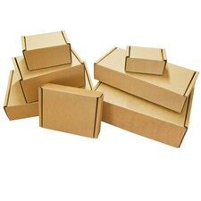 50 x Brown 15 x 11 x 5" (381x279x127mm) Packing Shipping Mailing Postal Strong Single Wall Die Cut Boxes Brown