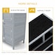 image 6 of PawHut Rabbit Hutch, Guinea Pig Hutch with No-Leak Trays & Divider, Grey