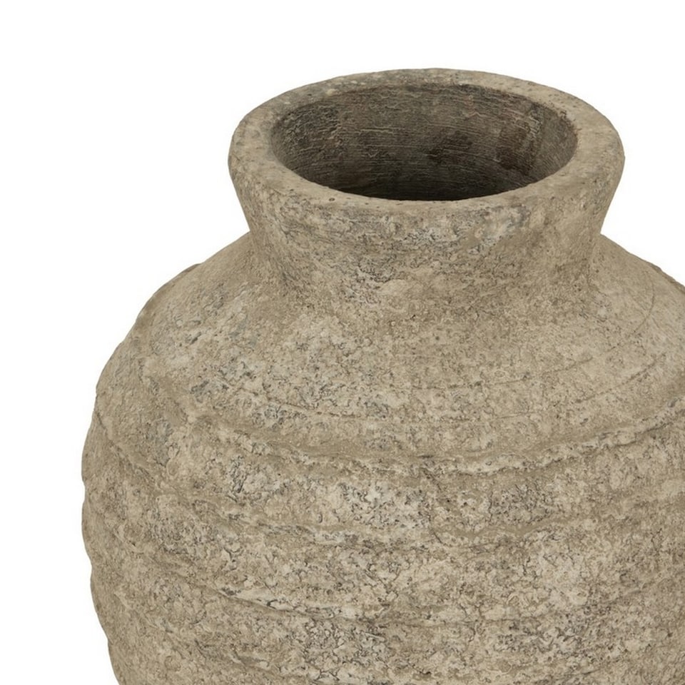 image 1 of Large Tuscan Vase - Ceramic - L30 x W30 x H33 cm - Grey | Grey