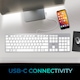 image 2 of Adesso USB-C Multi OS Keyboard with Co-Pilot AI Hotkey and Scissor Switches