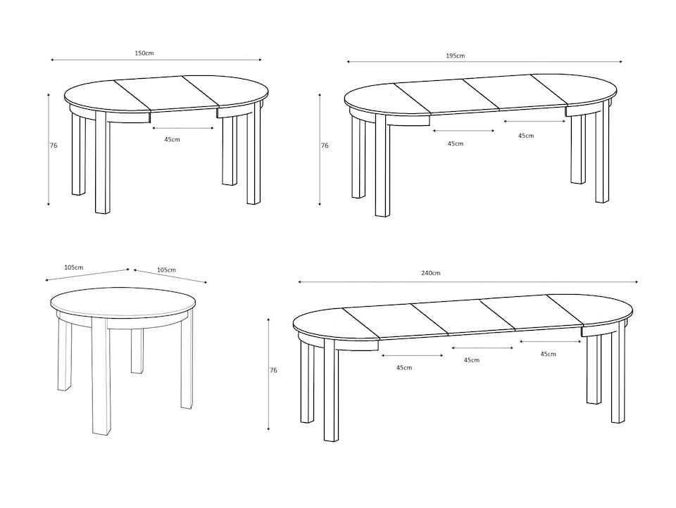 image 1 of Indus Dining Table Extendable Oval Top 4 to 12 Seater - Oak 2400x760mm