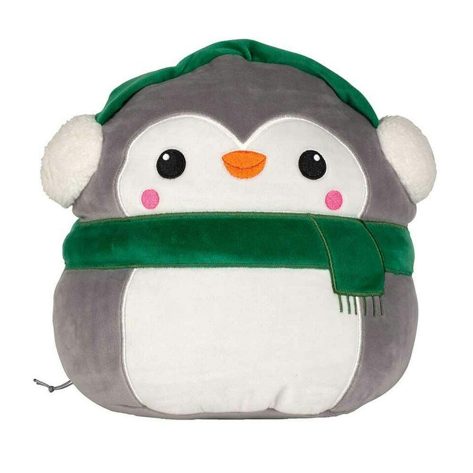 image 1 of Mumbles Squidgys Penguin Plush Toy - Grey/White - One Size