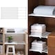 image 5 of Living and Home Expandable Closet Tension Shelf Rod & Storage Layer Dividers | White