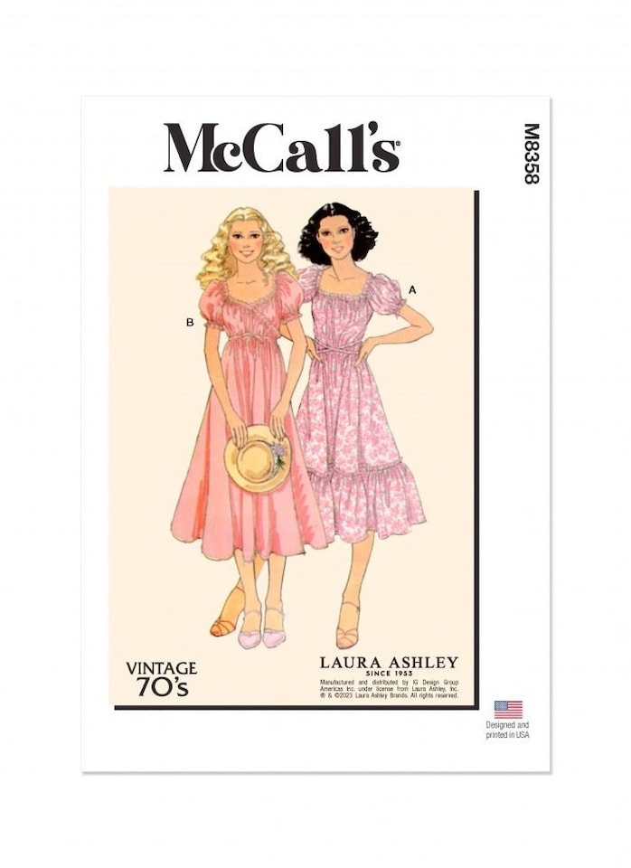 image 1 of McCall's 8358 Paper Sewing Pattern – Women’s Dress, Size F5 (16–18–20–22–24), Easy