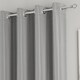 image 3 of Enhanced Living Nightfall Plain Supersoft Grey Thermal Blockout Eyelet Curtains (PAIR) - 66 x 54 inch (168 x 137cm)