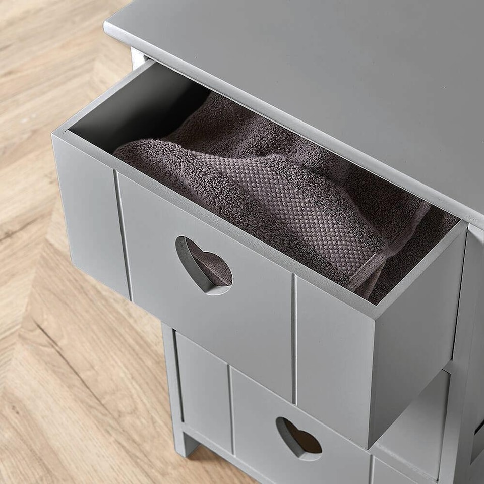 image 1 of Chest Of Drawer Storage Wooden Bedroom Organiser Bedside Fully Assembled | Grey