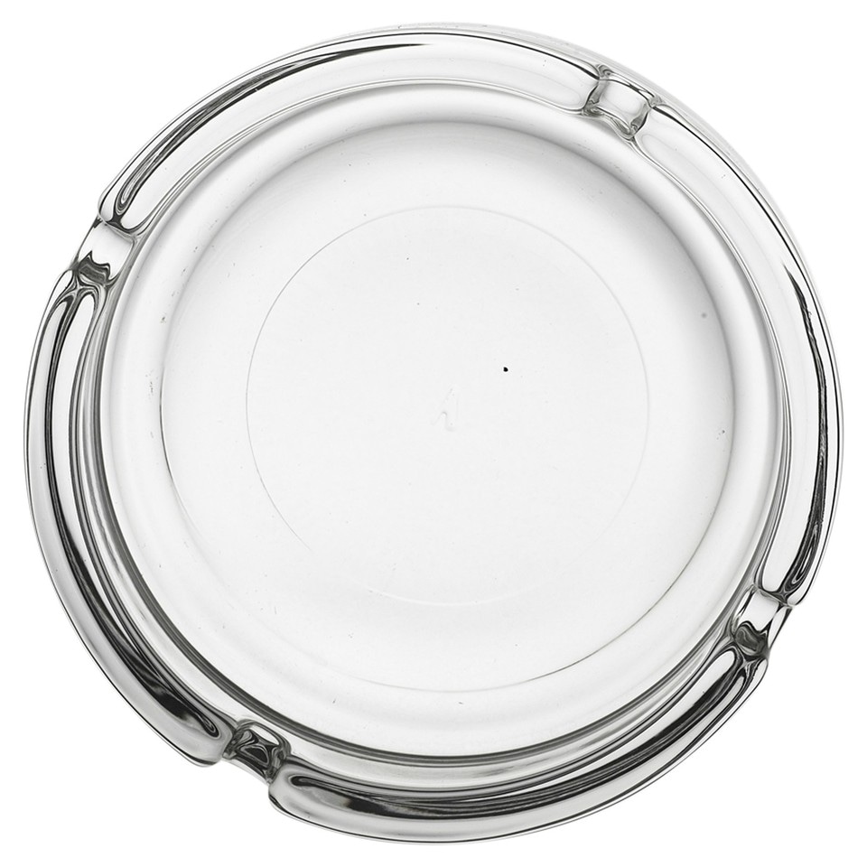 image 1 of Round Glass Classic Ashtray 10.2cm Round for Cigarettes Indoor Outdoor | Clear | Set of 2