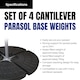 image 8 of Samuel Alexander 70kg 4 PCS Cantilever Parasol Base Weights Set Water or Sand. Heavy Duty Parasol Weight