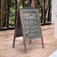 image 2 of Living and Home Double-Sided A-Frame Chalkboard Sign for Indoor & Outdoor Use | Black
