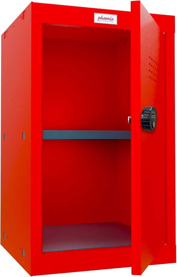 image 1 of Phoenix CL Series CL0644RRC Size 3 Cube Locker in Red with Combination Lock