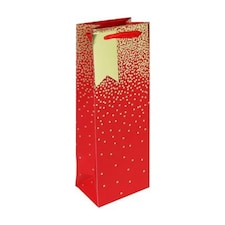 Red Ombre Christmas Bottle Gift Bag