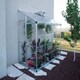 image 2 of Lean To Greenhouse 8 x 4 - Silver Hybrid Polycarbonate - L243.8 x W123.8 x H224.7 cm - Silver