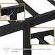 image 4 of Yaheetech Metal Platform Bed Frame with Cloud-inspired Design Headboard Black, 4ft6 Double