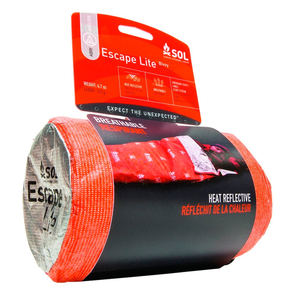 image 1 of Escape Lite Bivvy - Ultralight Survival Shelter Emergency Sleeping Bag | Orange | Orange | One Size | 1