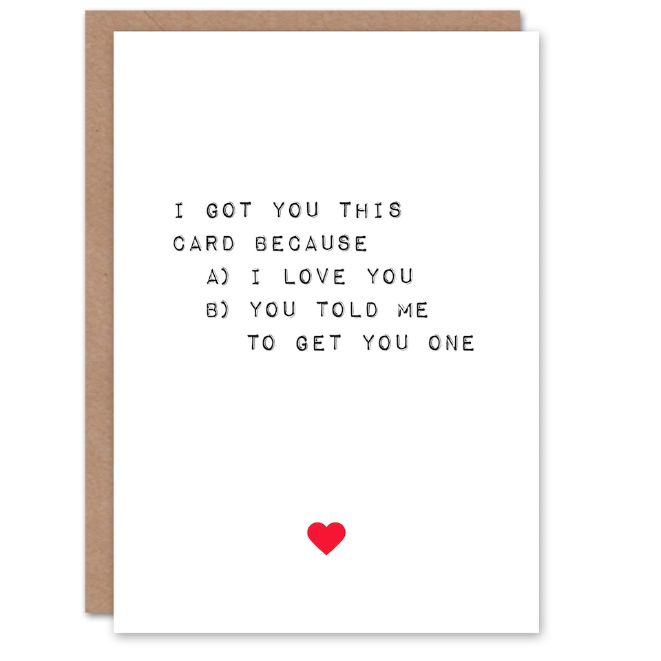 image 1 of Funny You Told Me Anniversary Valentines Her Wife Card