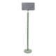 image 1 of ValueLights Bobbins Sage Green Floor Lamp Pleat Powder Blue Shade | Green | Blue