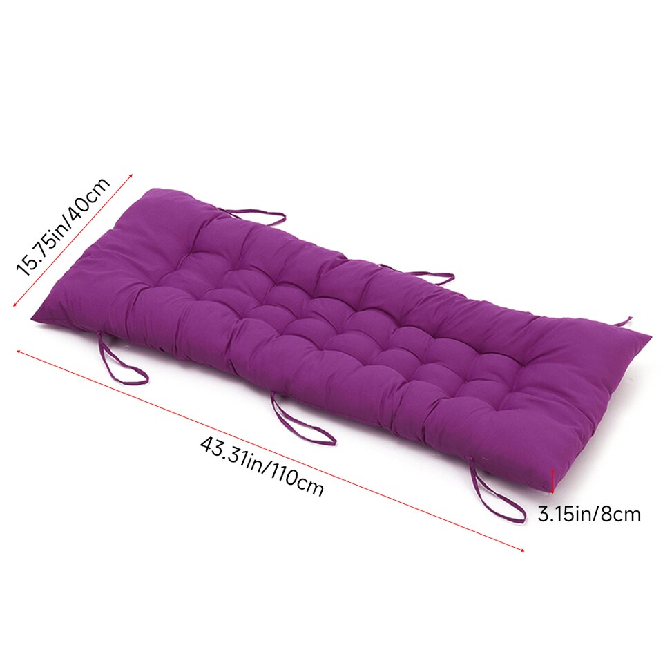 image 1 of Living and Home Thick Chaise Lounge Chair Cushion, Dark Purple-110cm | Purple