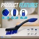 image 7 of Grout Tile Cleaning Brush Removes Mould and Dirt Removal Narrow Stiff Brushes for Kitchen & Bathroom | Blue | Black, Blue | 1