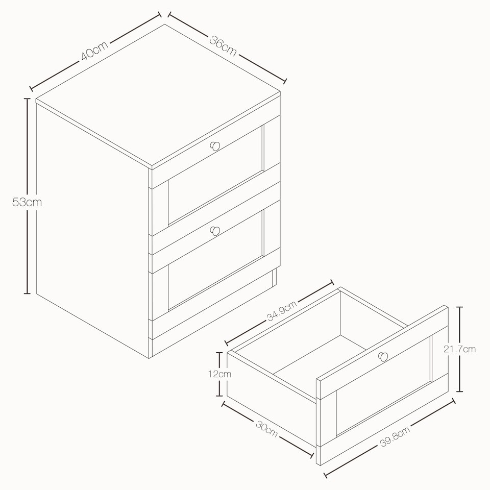 image 1 of Vida Designs Altino 3 Piece Bedroom Set (2 Drawer Bedside, 5 Drawer Chest, 3 Door 2 Drawer Mirrored Wardrobe), Grey
