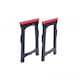 image 7 of Oypla 2x Heavy Duty Folding Plastic Saw Horse Trestle Stands 150kg Black