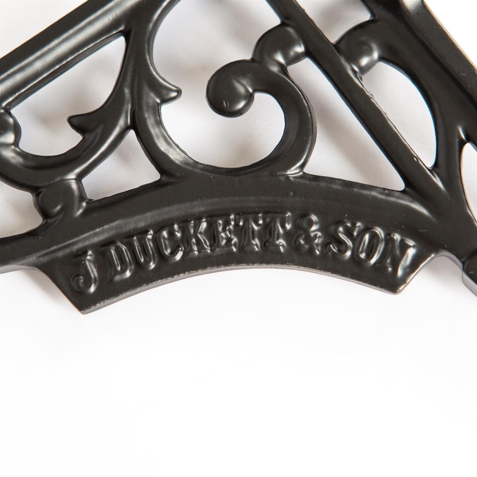 image 1 of Hammer & Tongs Ornate Iron Shelf Bracket - D120mm - Black