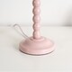 image 4 of ValueLights Bobbles Pink Bobbin Table Lamp Pink Aztec Pleat Shade | Pink