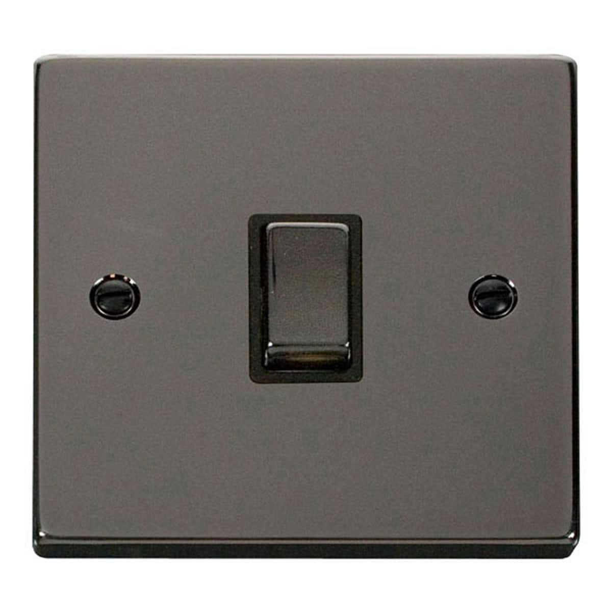 SE HOME Black Nickel 1 Gang 20A Ingot DP Switch Black Black Nickel